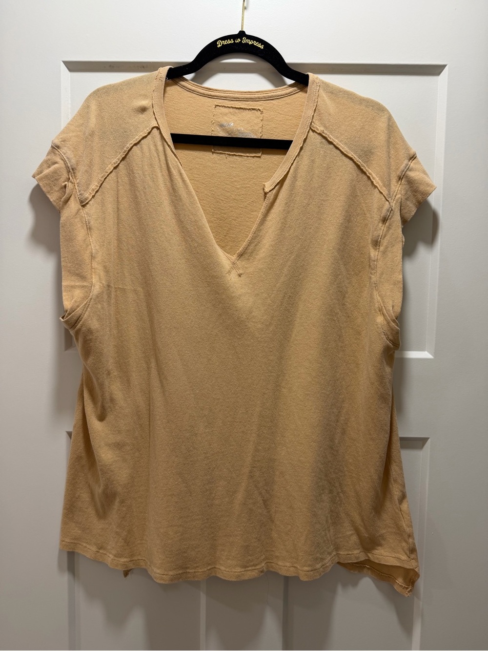 aerie V-Neck Tank Top in Peachy Beige